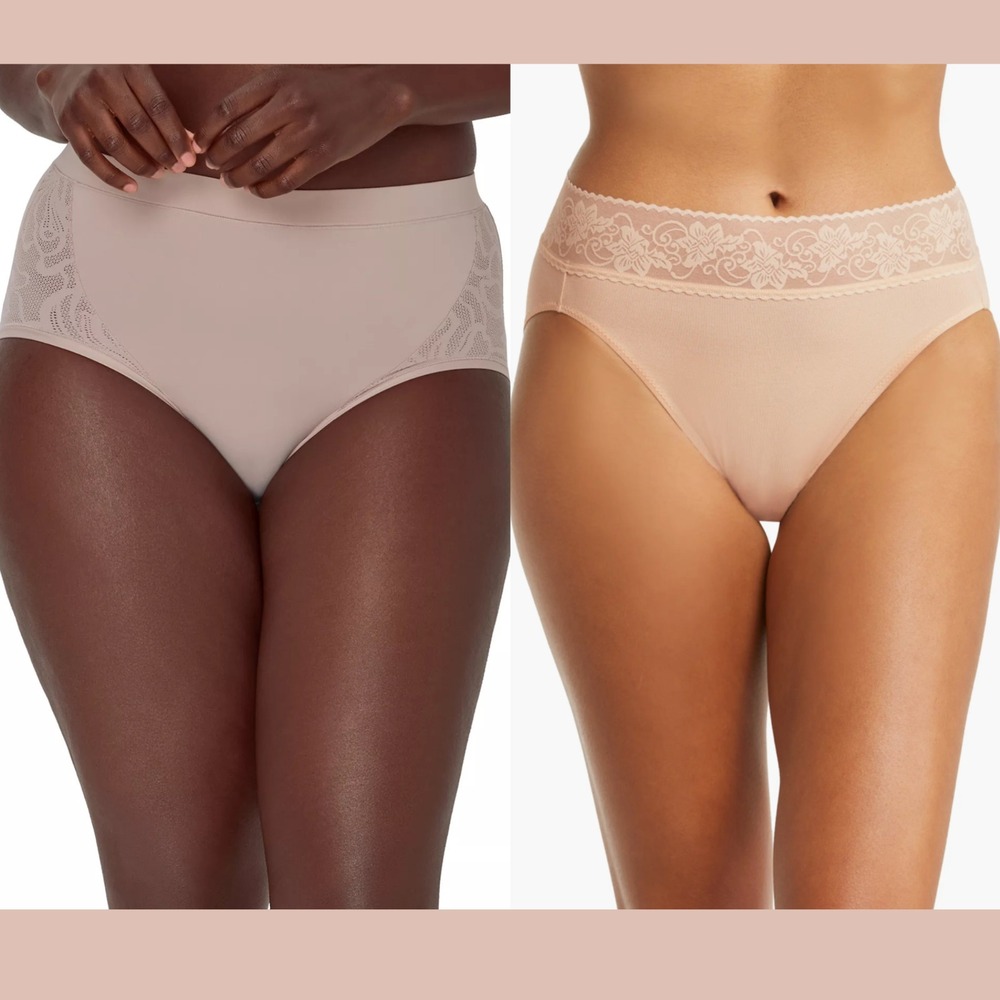 NEW $32 [ 2PC 2XL ] WACOAL Comfort Touch Briefs + BALI Coolest Panty Brief U1665
